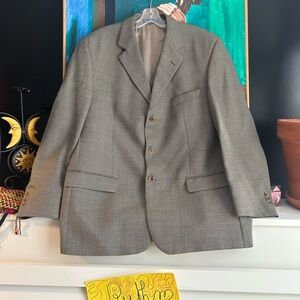 Oscar De La Renta Classic Tan Brown Men's Blazer 44R